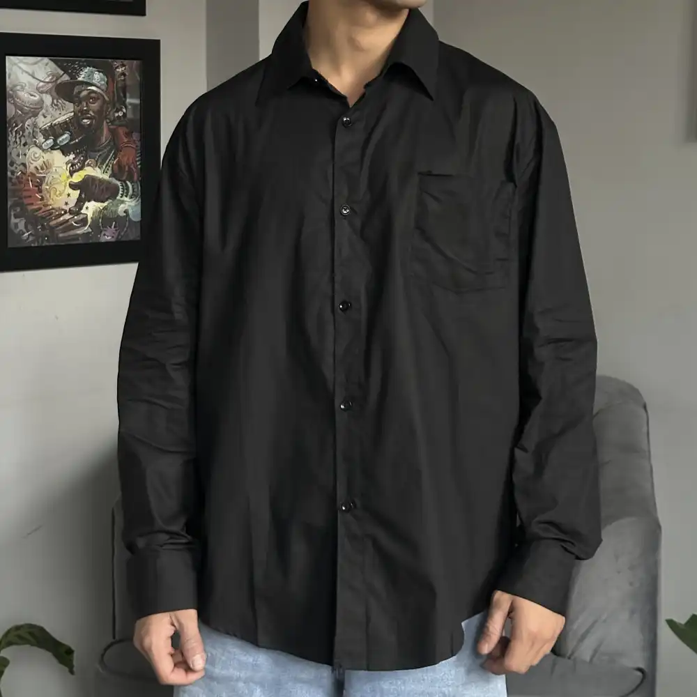 Product image of C26 Basic Plain Over Size Front Single Pocket Shirt