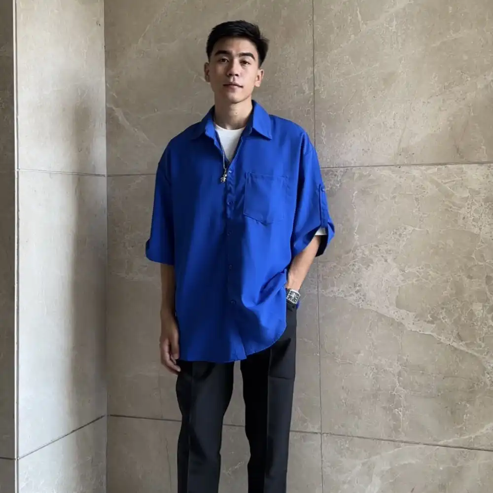Product image of Basic Plain Elegant Business Style Half Shirt