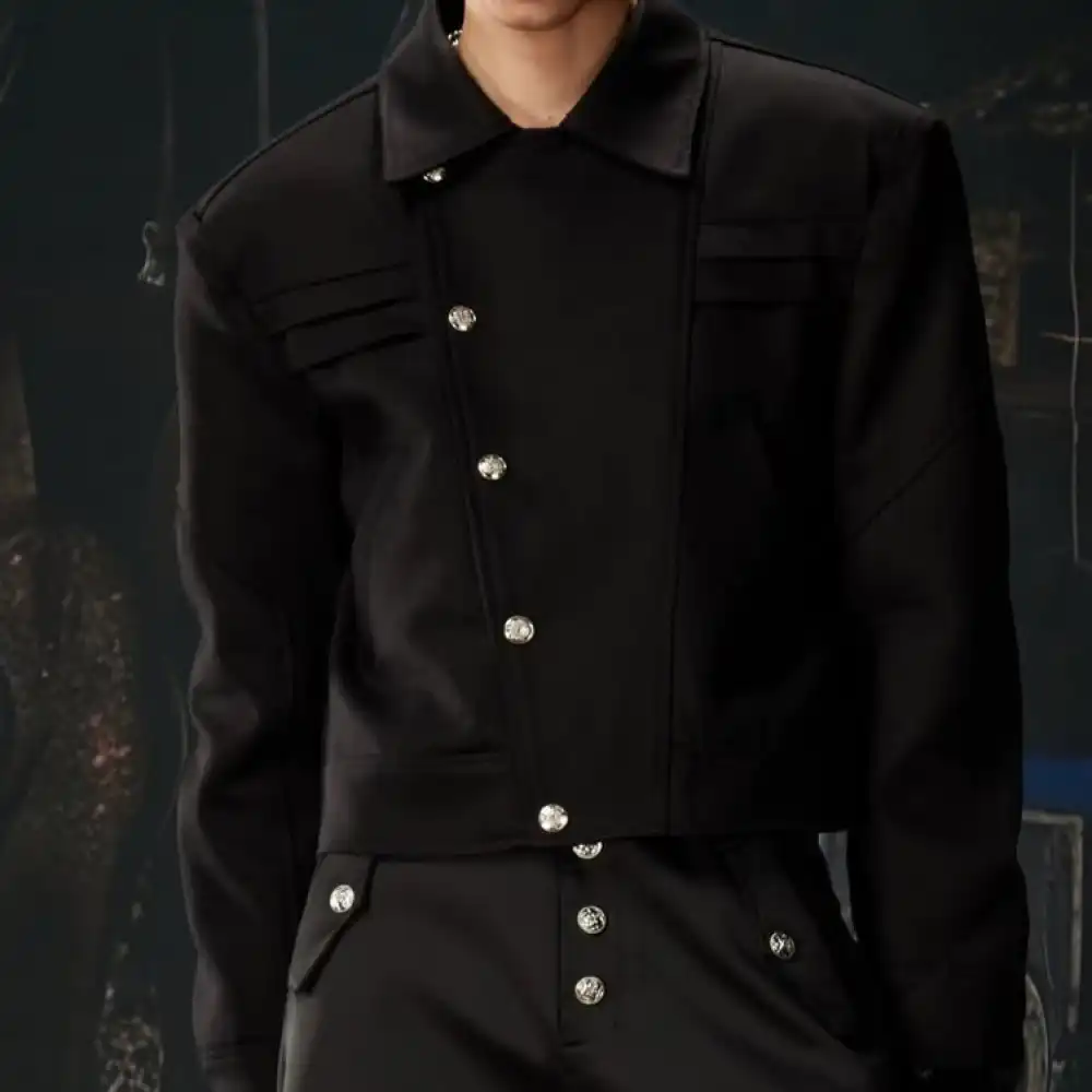 Product image of XQ-017 Side Button Style Crop Coat