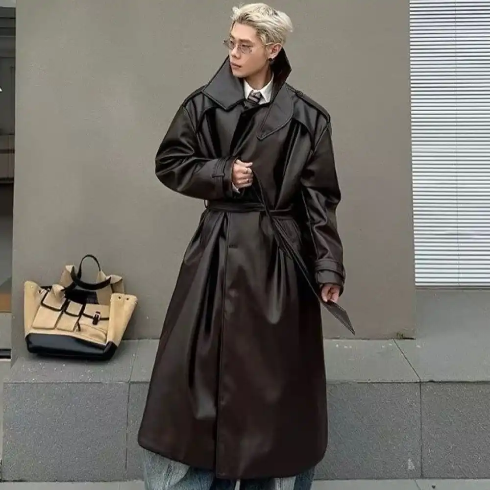 Product image of 31073 Leather Quilted Over Coat