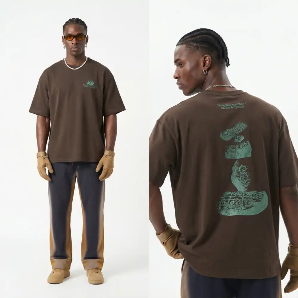 Product image of 8451 Back Printed Abdouble Fabric T-Shirt