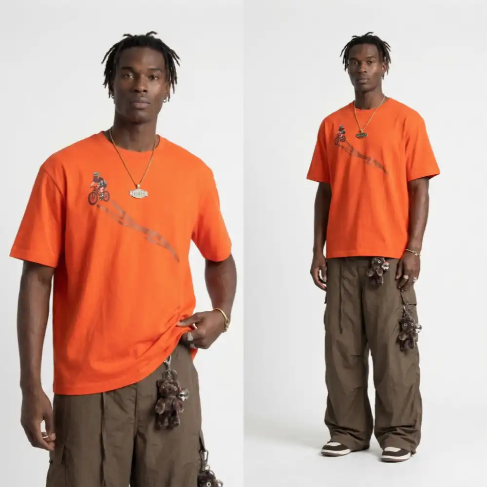 Product image of 8464 Sking Printed Summer Loose Fit T-Shirt
