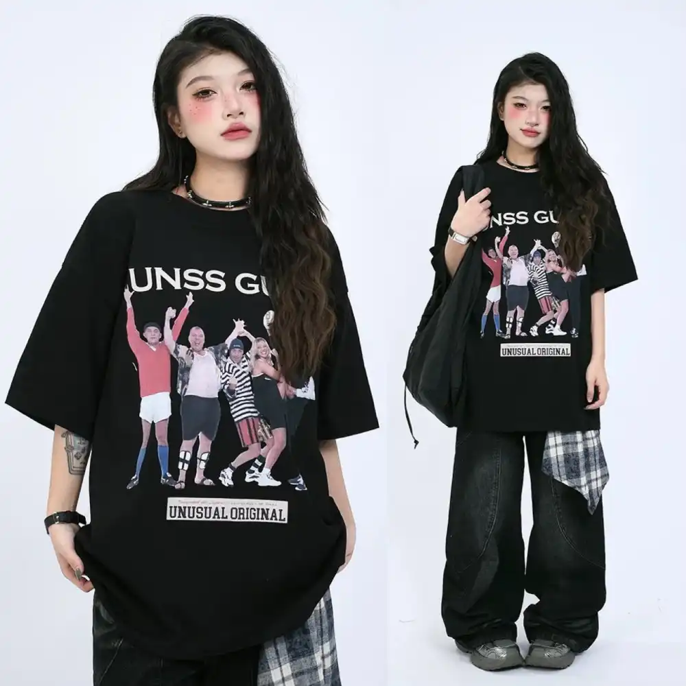 Product image of T1032 Unss Guys Printed Over Size T-shirt