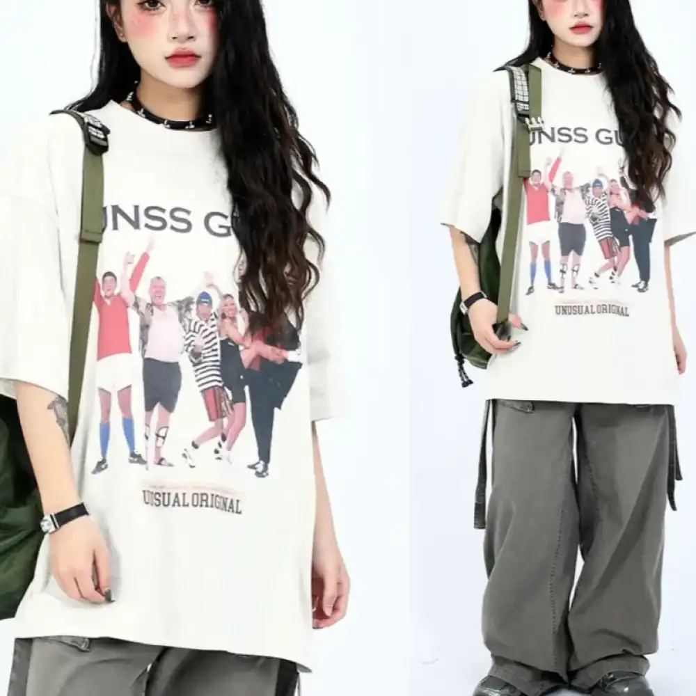 Product image of T1032 Unss Guys Printed Over Size T-shirt