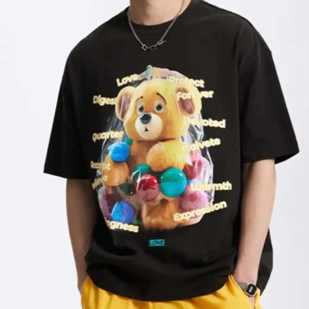 Product image of 8131 Teddy Emption Printed Over Size T-shirt