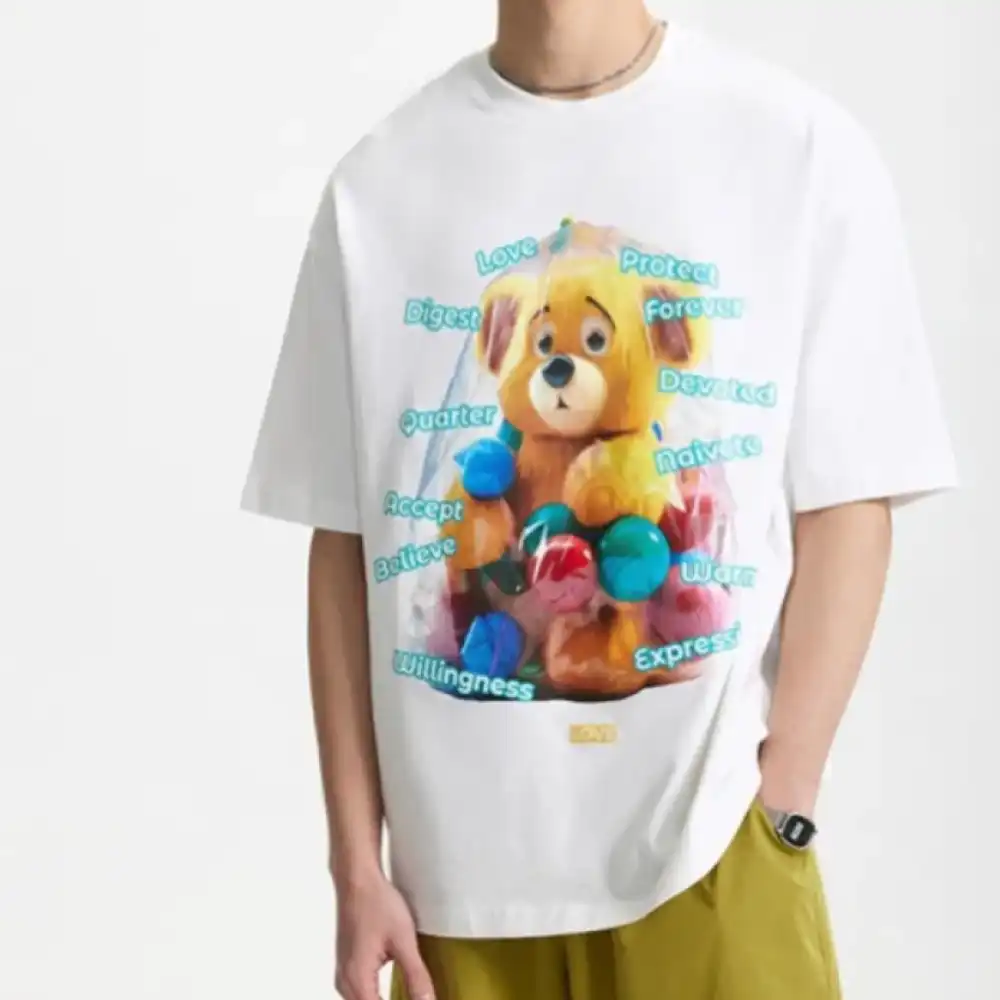 Product image of 8131 Teddy Emption Printed Over Size T-shirt