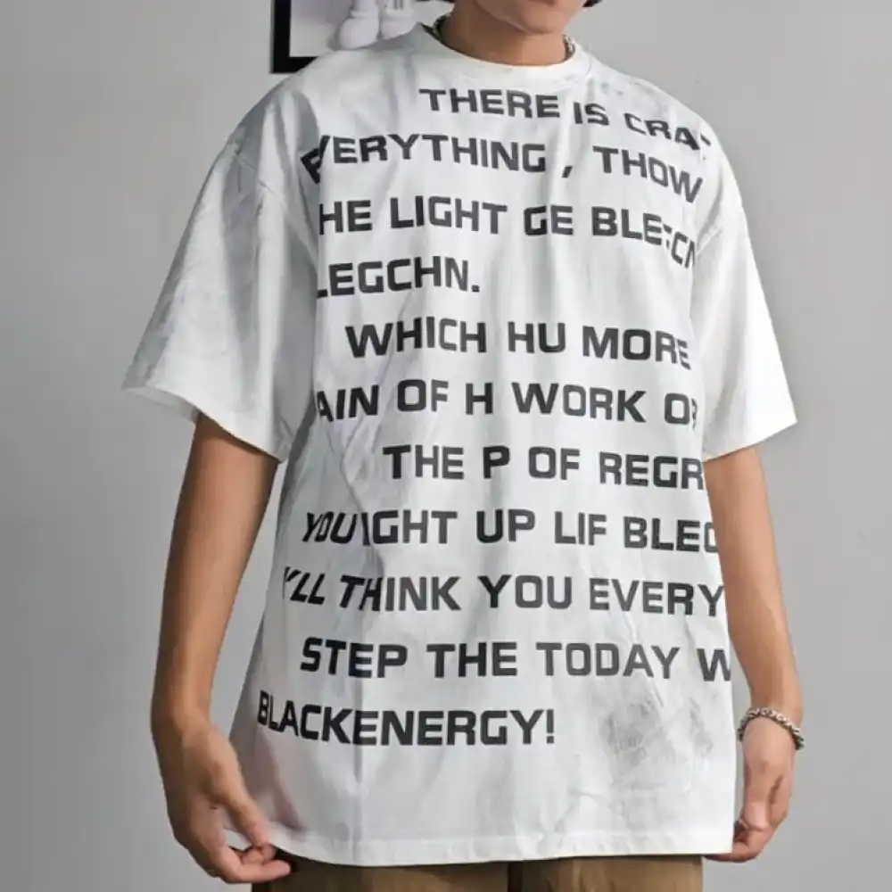 Product image of Bt254g Words Printed Oversize T-shirt
