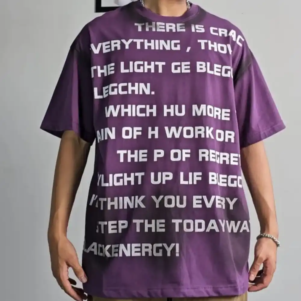 Product image of Bt254g Words Printed Oversize T-shirt