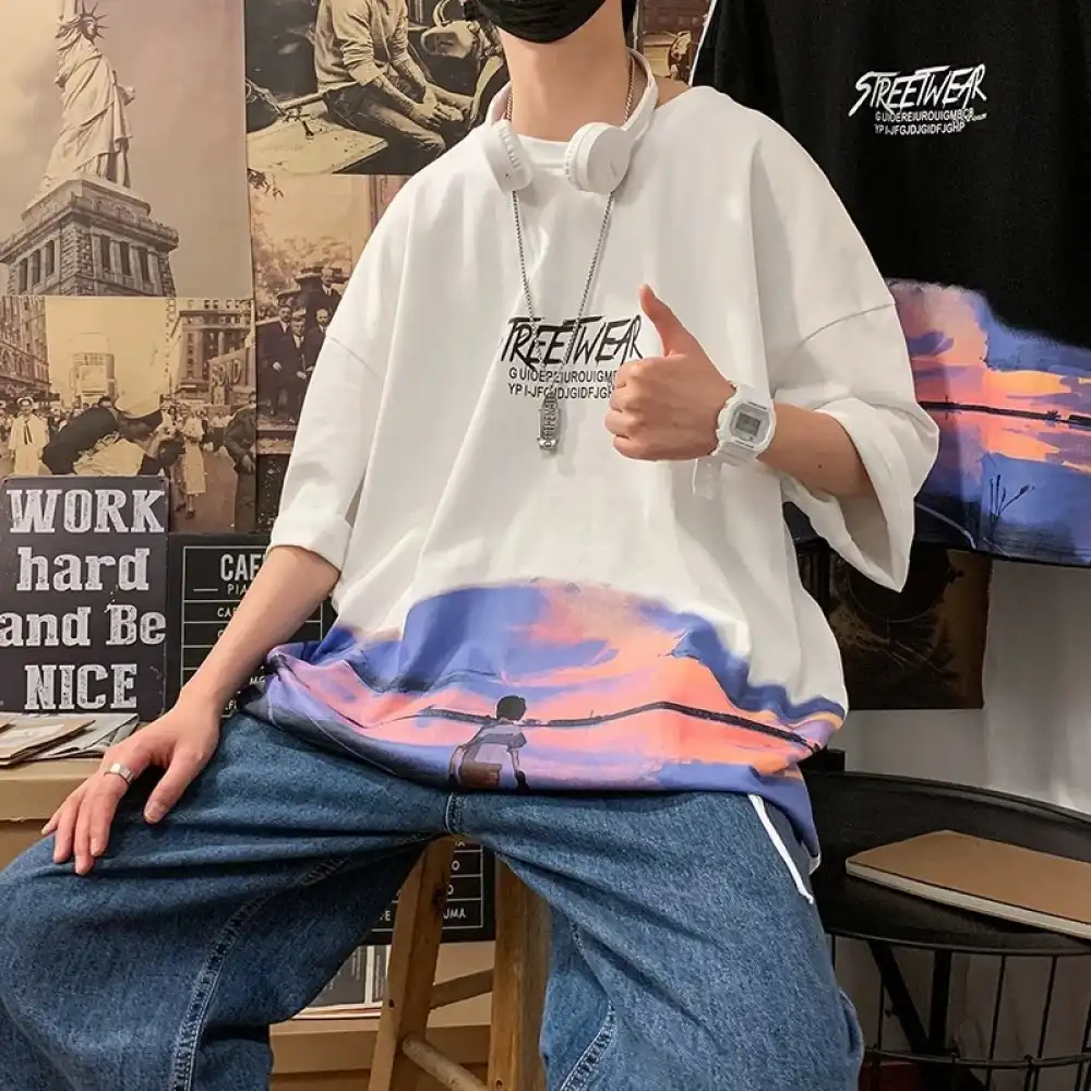 Product image of Myy-3609 Streetwear Printed Over Size T-Shirt