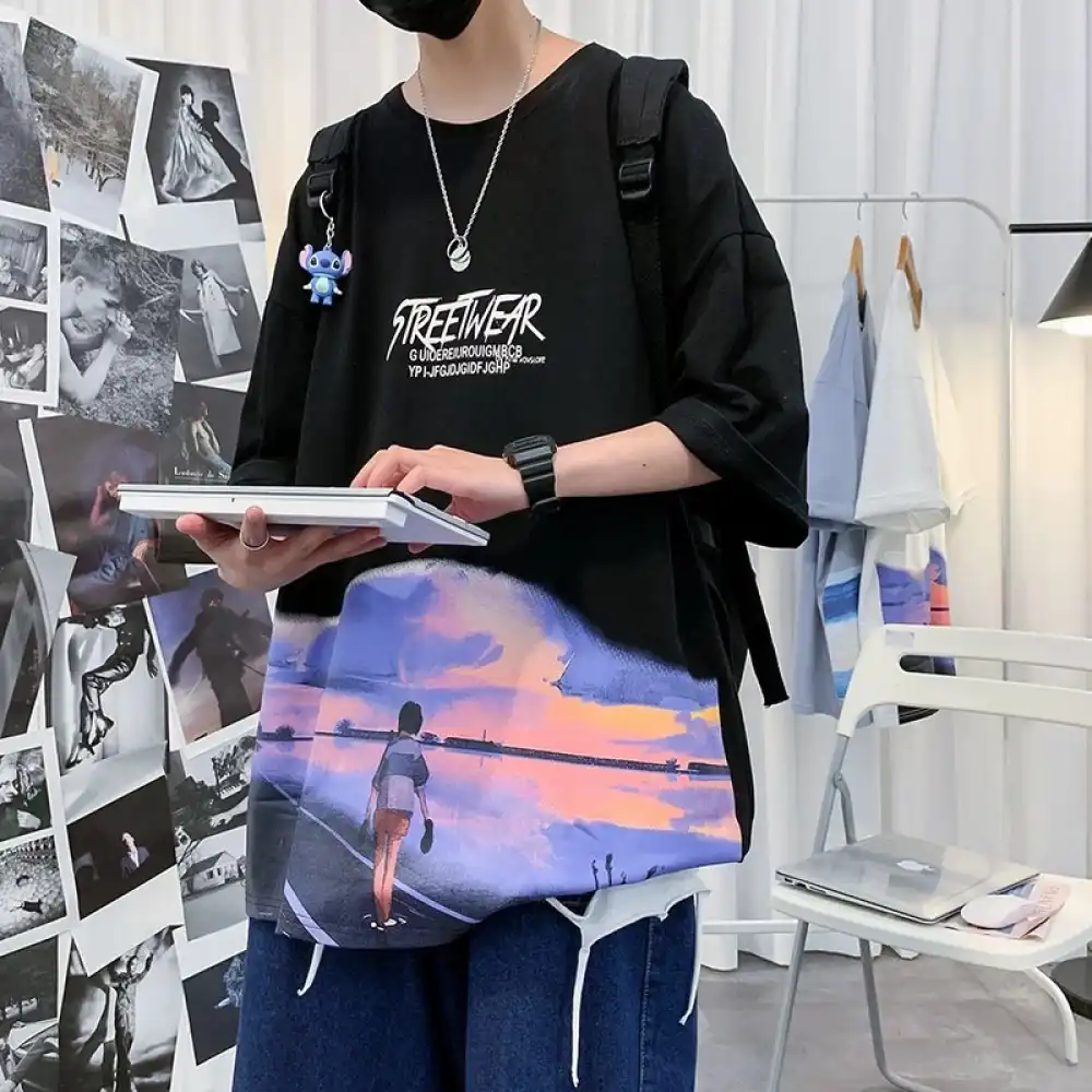 Product image of Myy-3609 Streetwear Printed Over Size T-Shirt