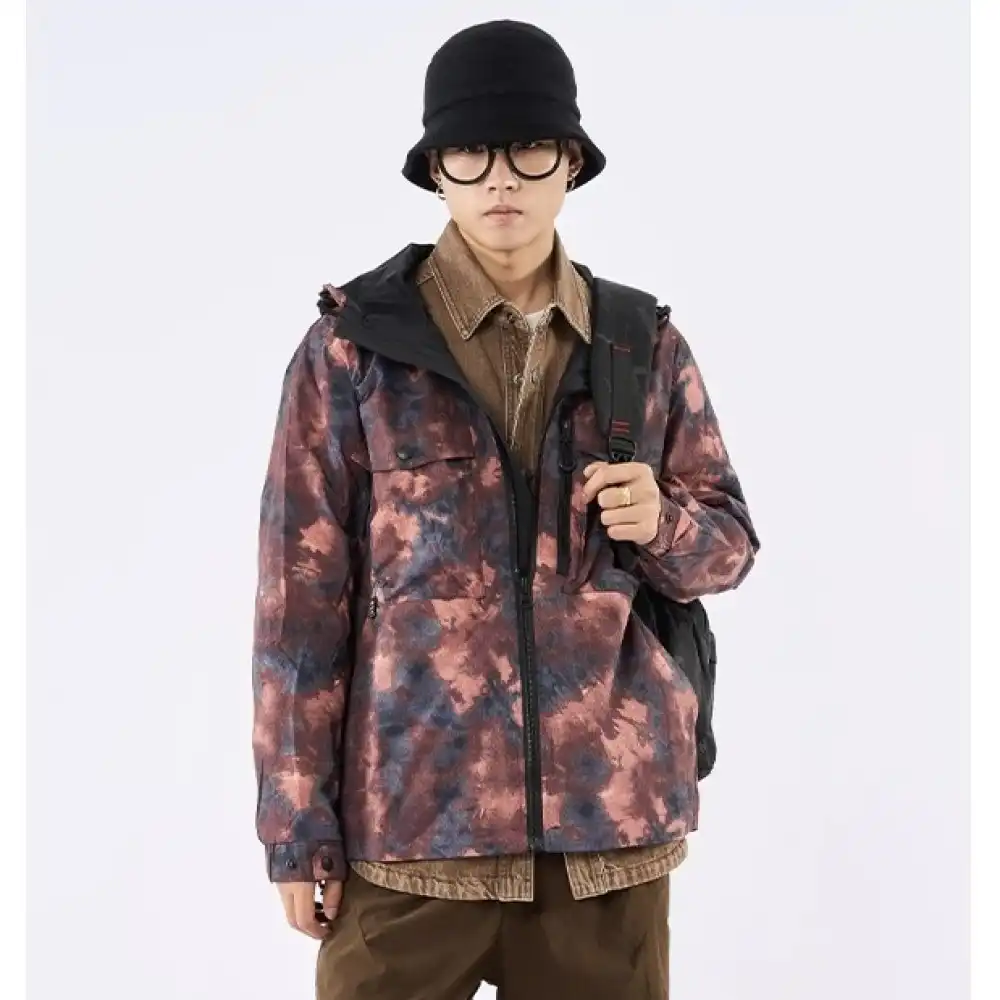 Product image of Y5086-1 Abstract Design Oversize Windcheater Jacket