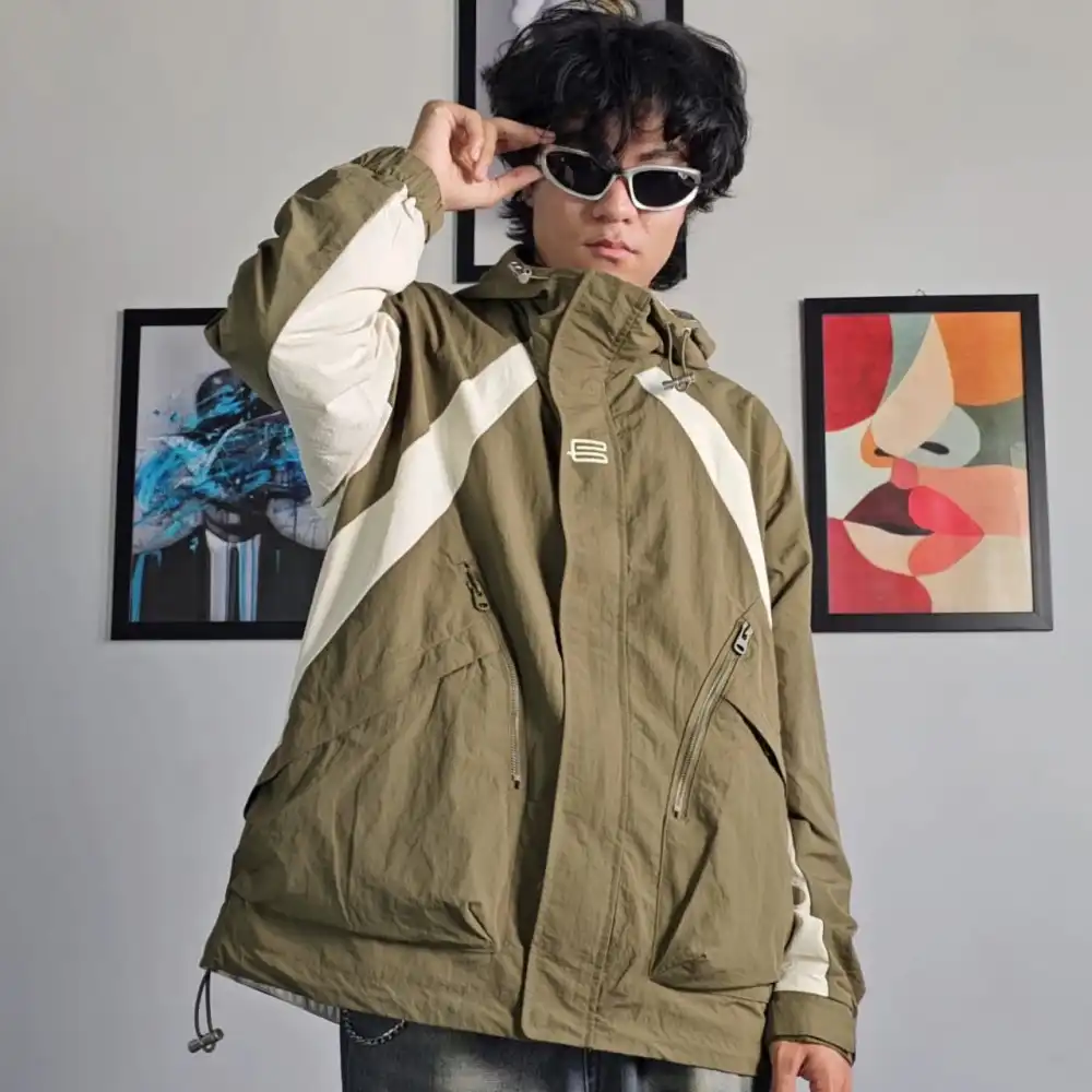 Product image of Sj2612 Chest Stripe Four Pocket Oversize Jacket
