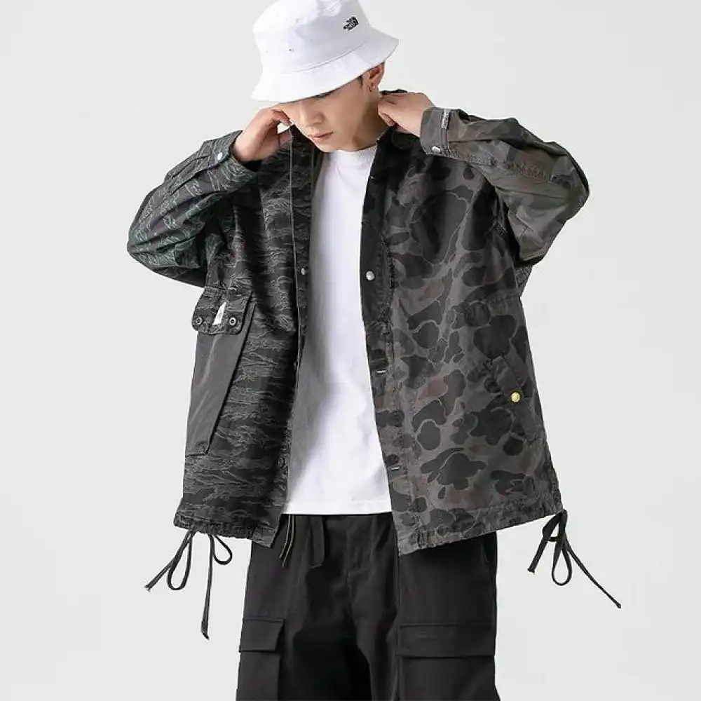 Product image of Lkb772 Unique Single Pocket Camouflage Oversize Jacket