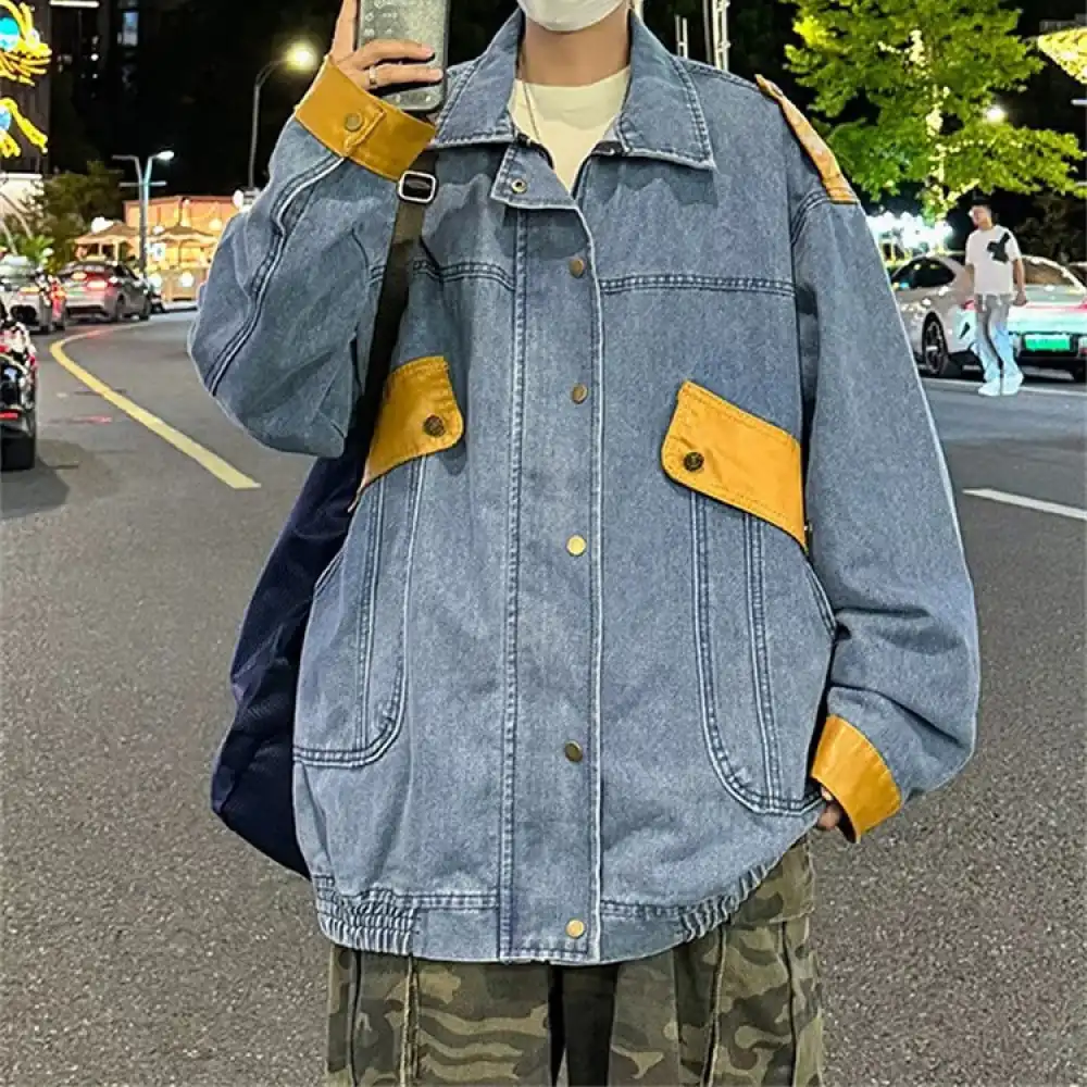 Product image of 2173 Yellow Toned Over Size Jeans Jacket