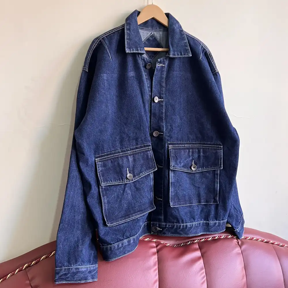 Product image of Big Front Pocket Baggy Over Size Jeans Jacket