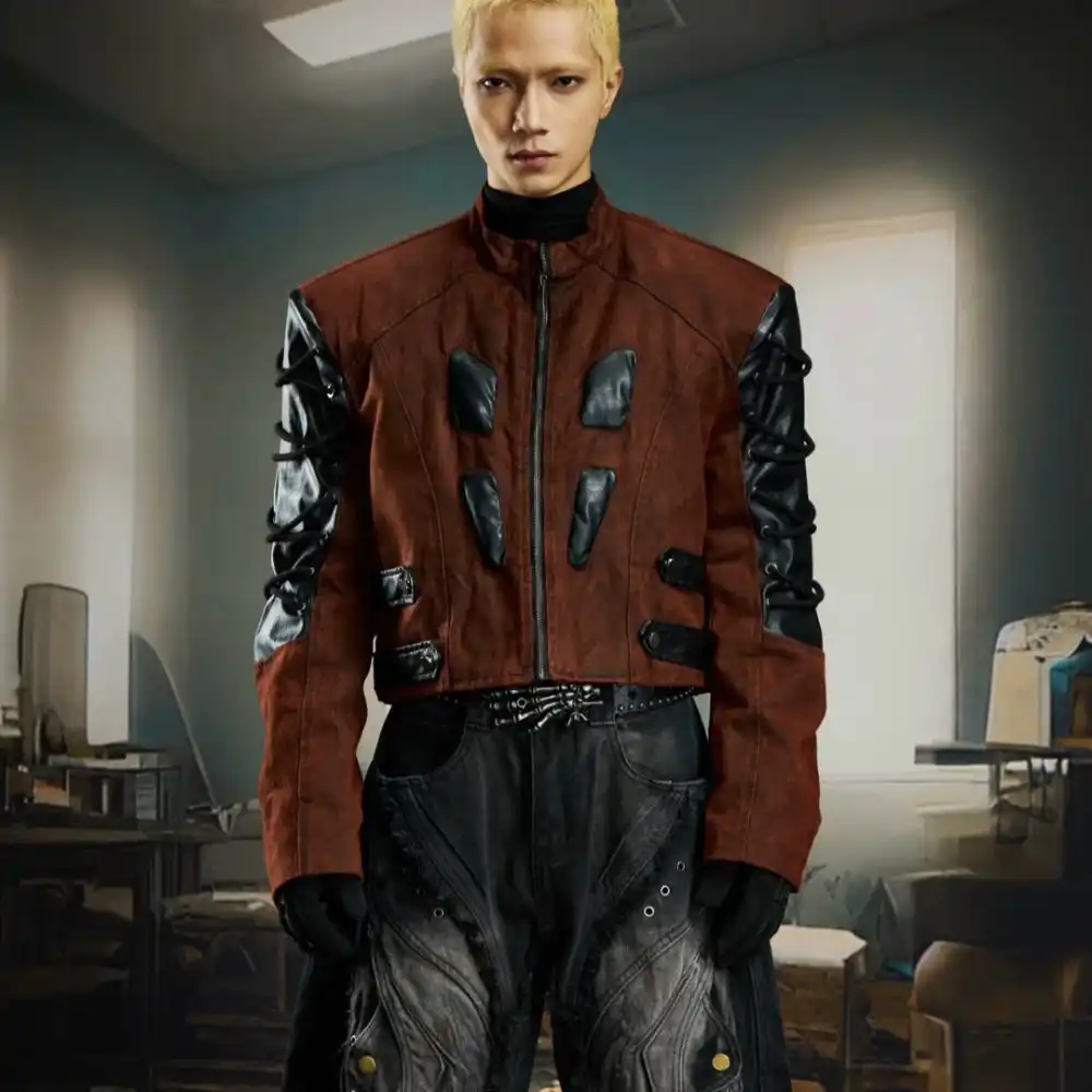 Product image of 2391 Suede Leather Rider Laces Design Jacket
