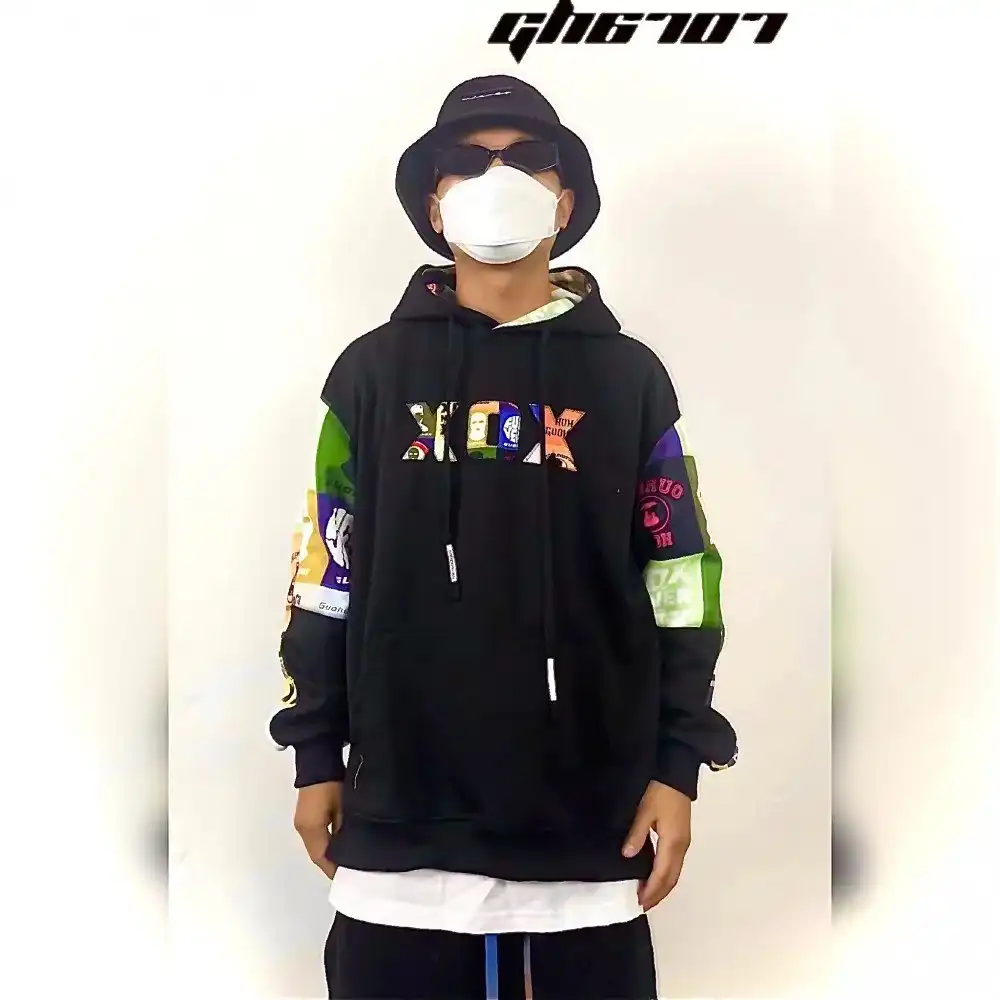 Product image of 6707 Xox Printed Over Size Hoodie