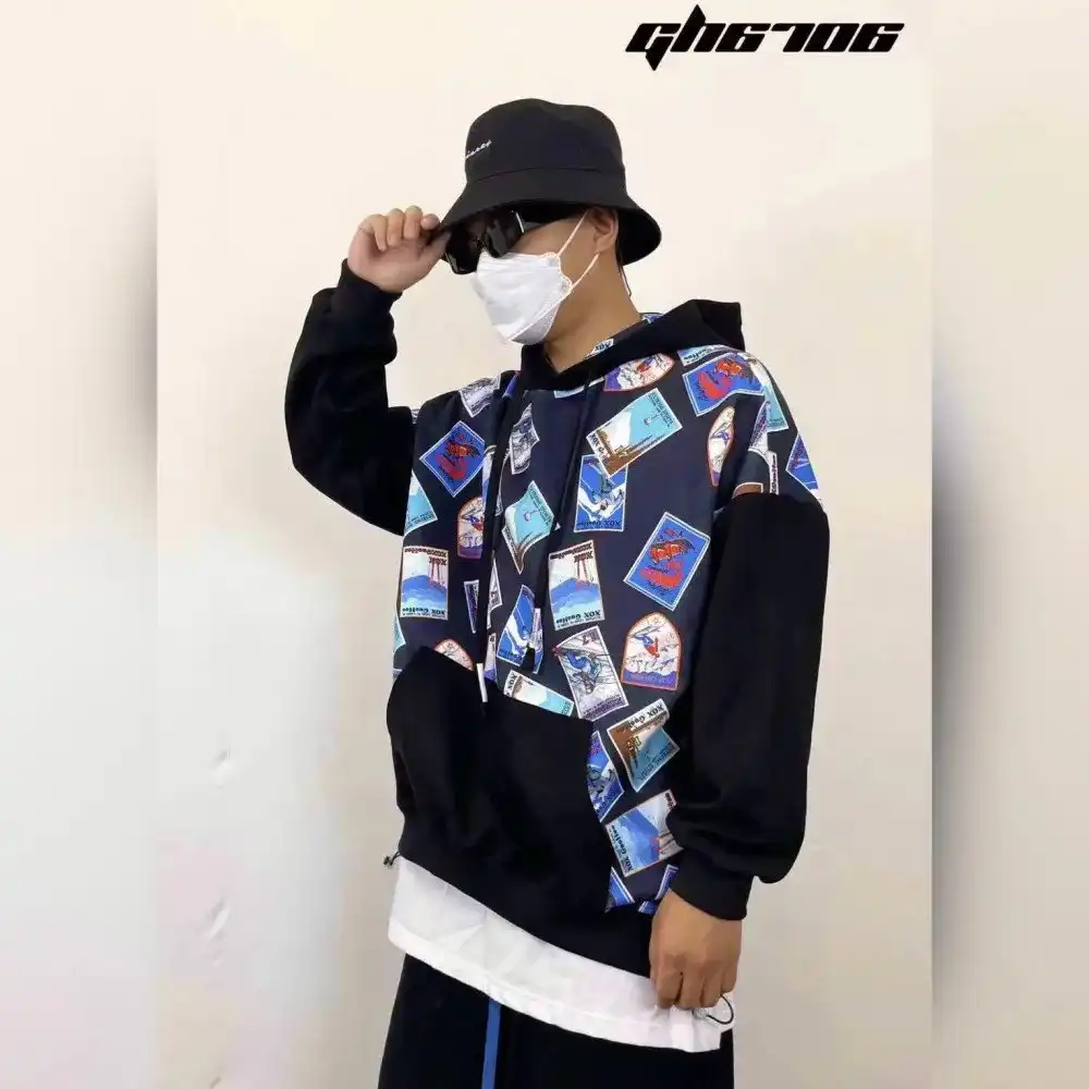 Product image of 6708 Sking Adventure Printed Over Size Hoodie