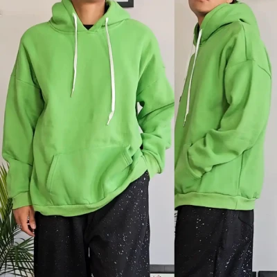 Plain Fleece Over Size Pocket H...