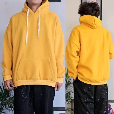 Plain Fleece Over Size Pocket H...