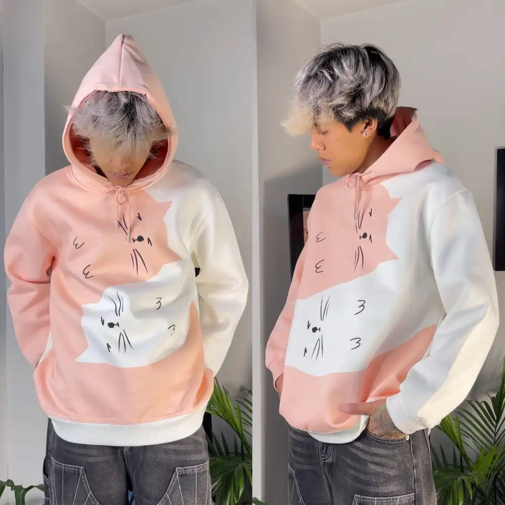 Product image of 1709 Meow Printed Oversize Hoodie