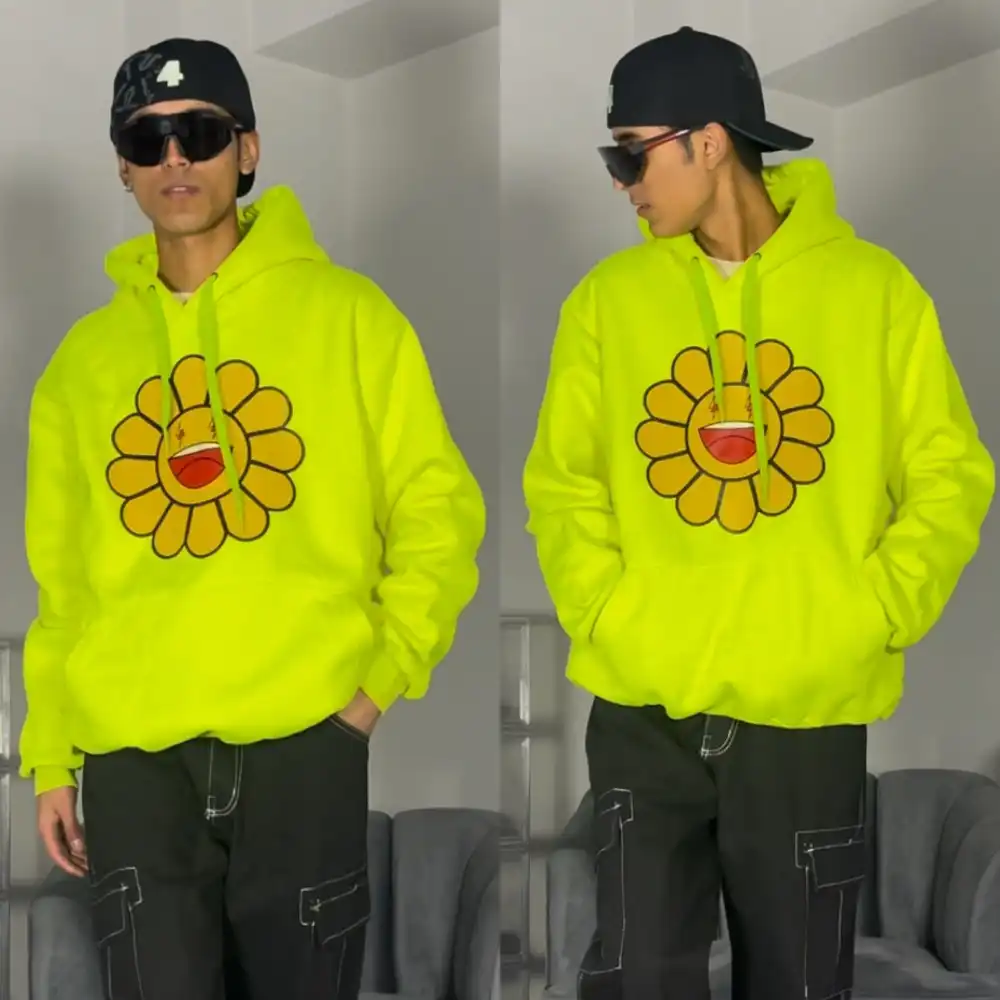 Product image of Murakami Printed Oversize Baggy Fleece Inside Hoodie