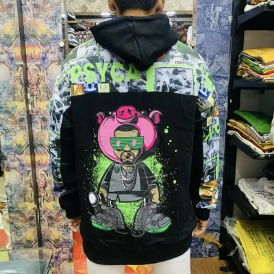 3008 Psyca Design Printed Hoodi...