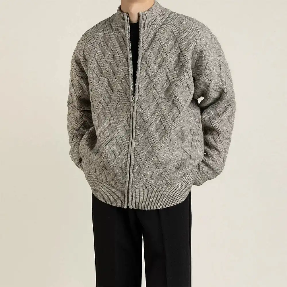 Product image of 7100 Basic Plain Cardigan Sweater