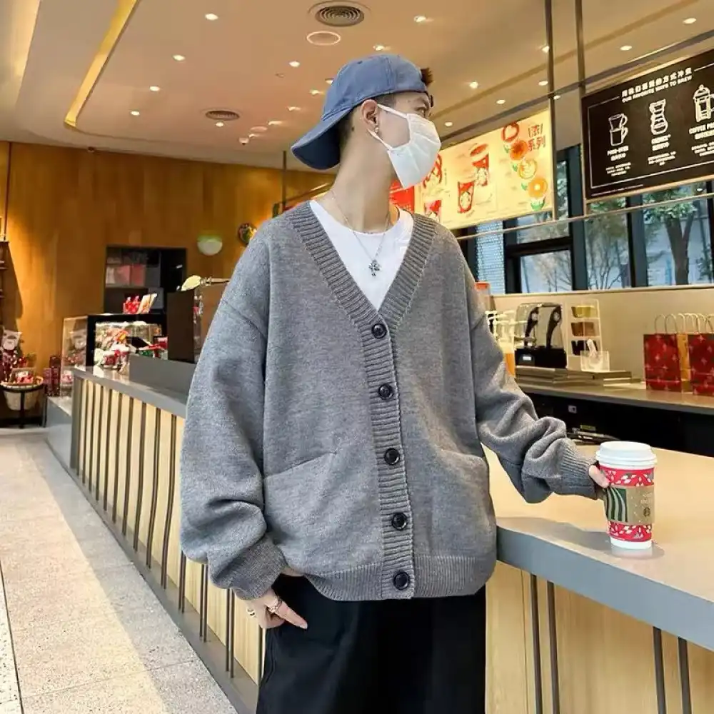 Product image of M6520 V Neck Pocket Button Cardigan
