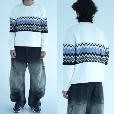 6003 Zigzag Design Sweater