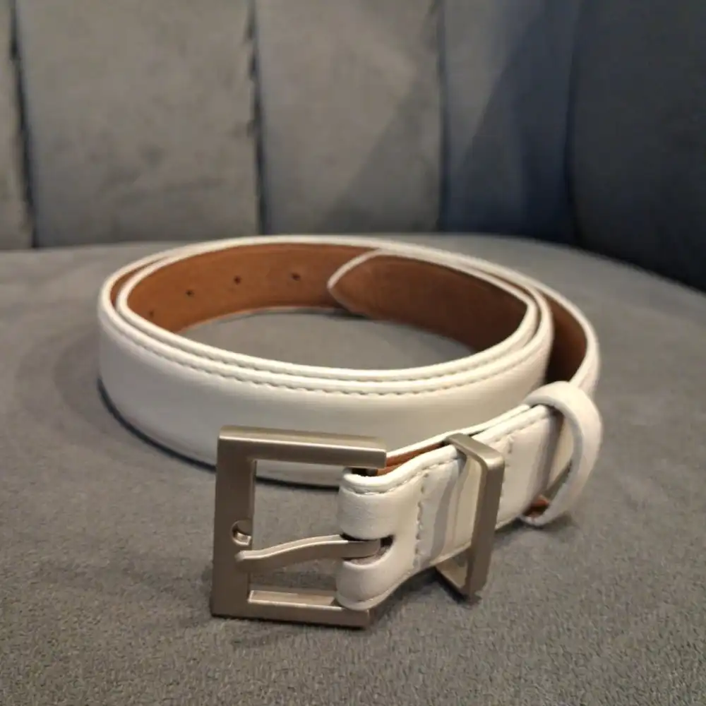 Product image of 101 White Leather Belt