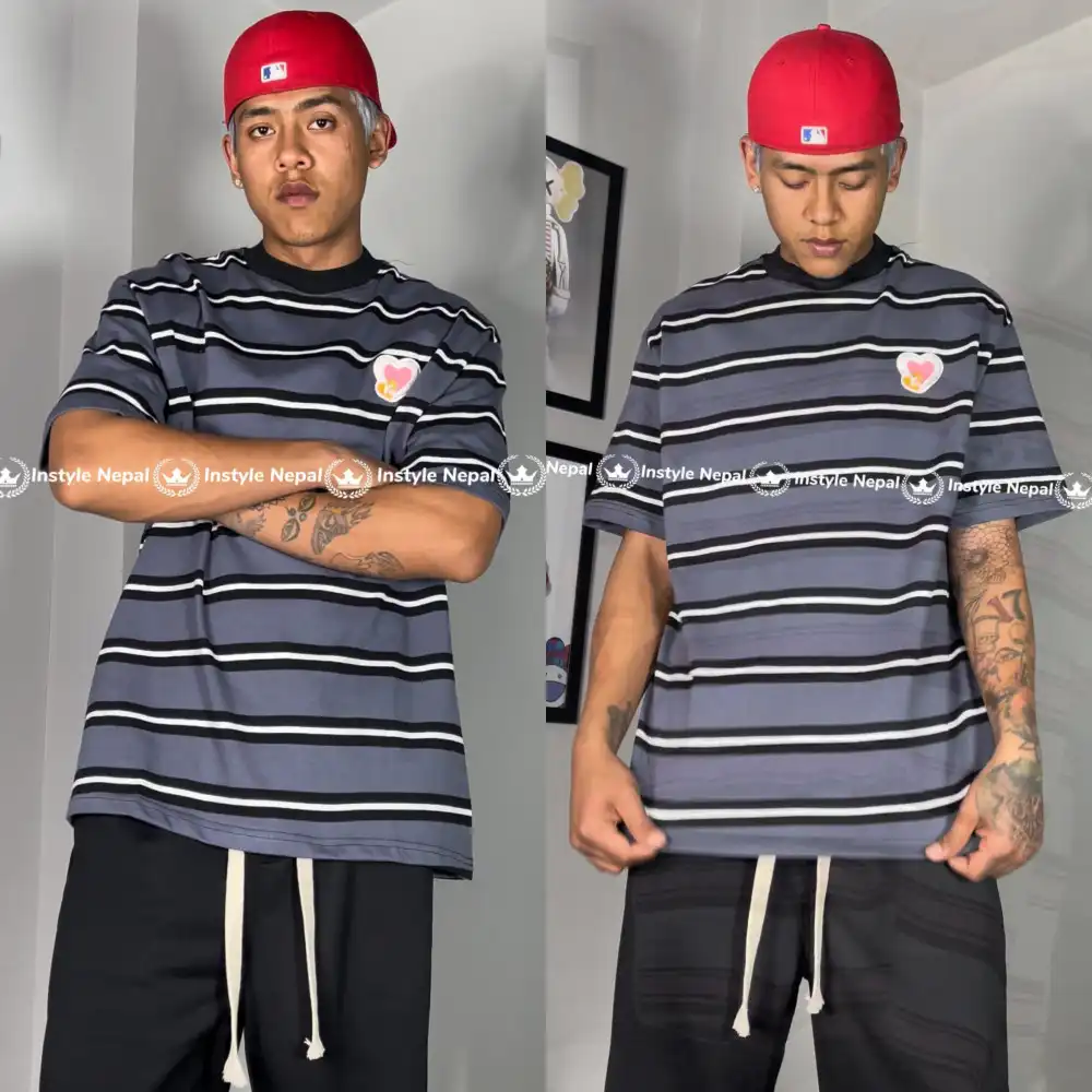 Product image of K Heart Lining Embroidered Oversize T-shirt