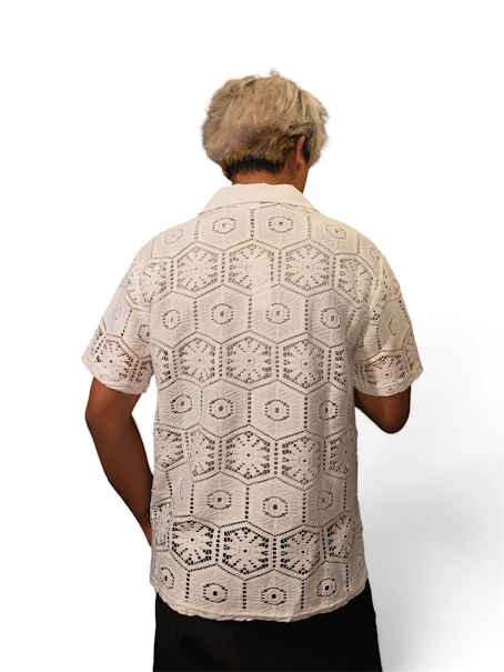 Product image of CY12638 Net Design Half Shirt