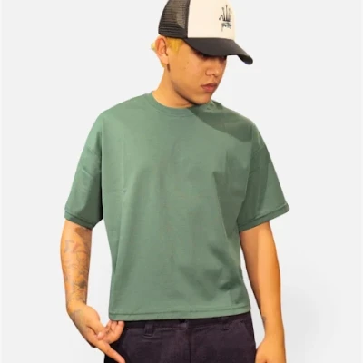 Basic Plain Over Size Boxy Crop...