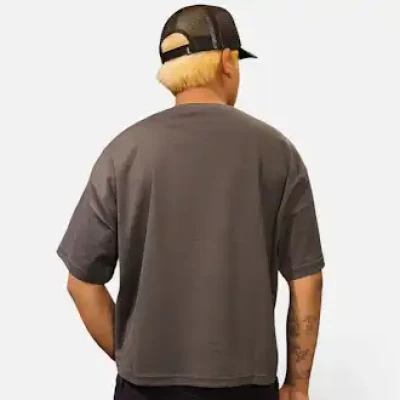 Basic Plain Over Size Boxy Crop...