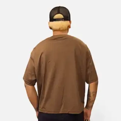 Basic Plain Over Size Boxy Crop...