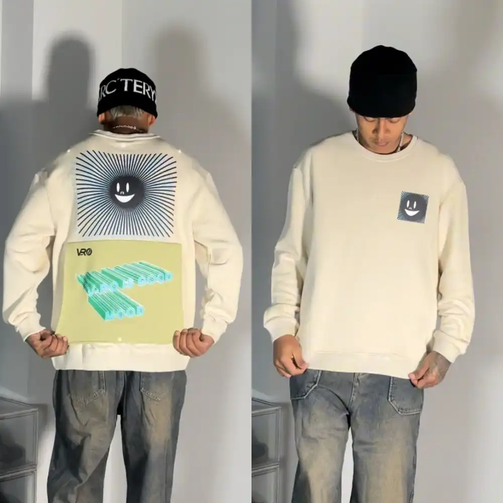 Product image of Khy1020 V-ro Is Good Mood Printed Sweatshirt