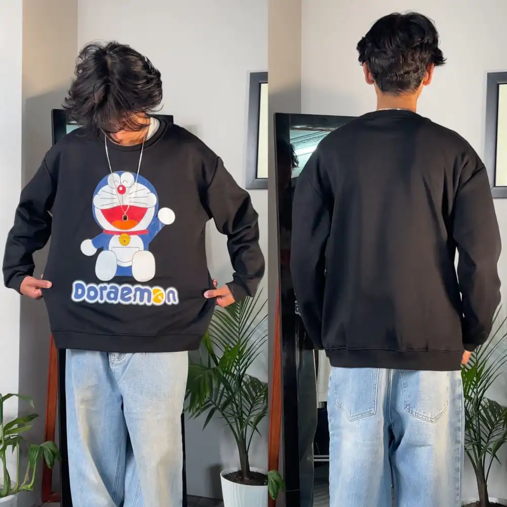 Product image of 8827/29 Doraemon Big Face Printed Fleece Sweatshirt