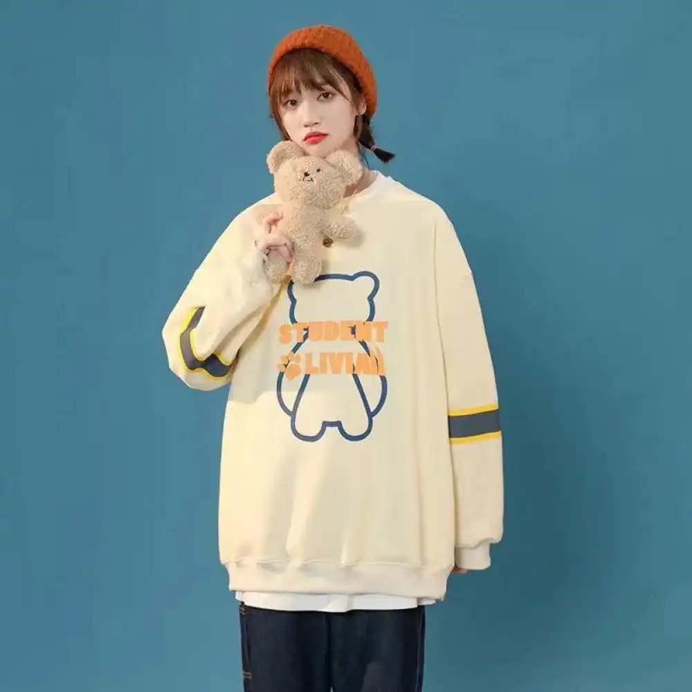 Product image of Cool Teddy Back Printed Baggy Sweatshirt