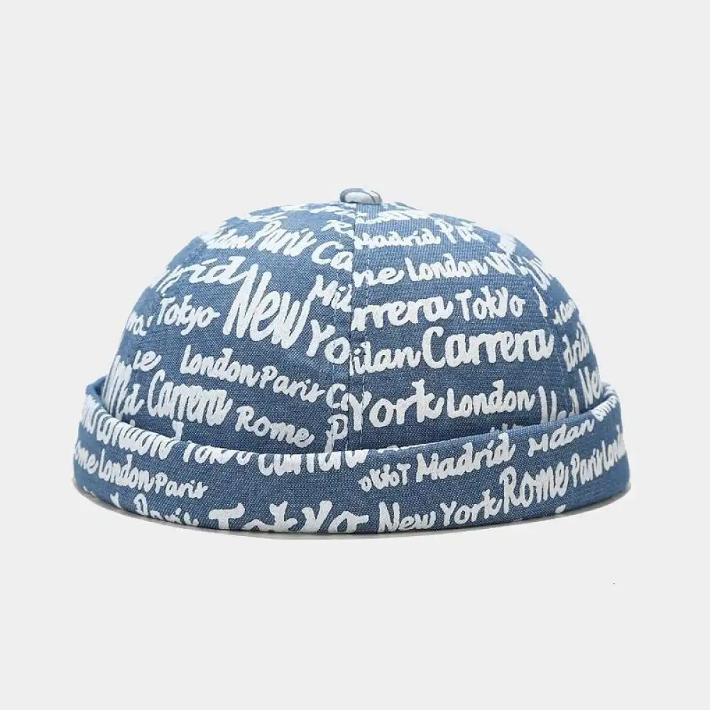 Product image of New York Tokyo London Paris Printed Brimless Hat