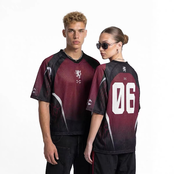 Product image of 8525 England Printed Mesh Fabric Jersey