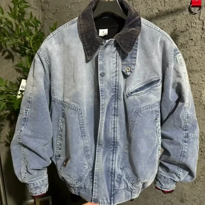 5887 Collar Denim Jeans Work We...
