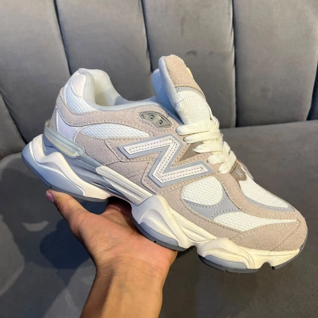 Product image of New Balance 9060" Light Grey & white pink
