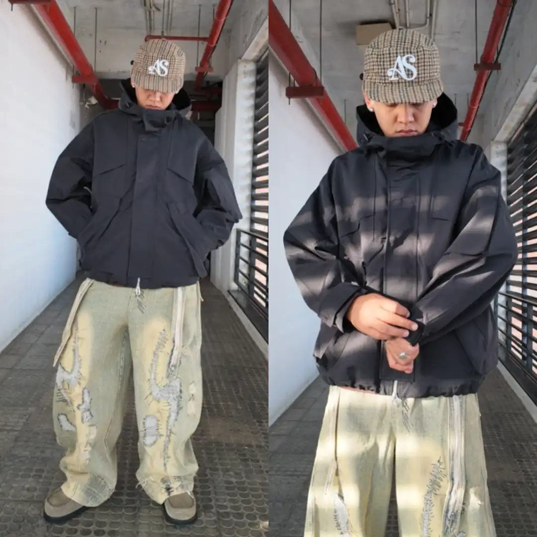 Product image of 42536 Hooded Double Layered Over Size Jacket