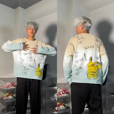 16061 Pikachu Printed Sweatshir...