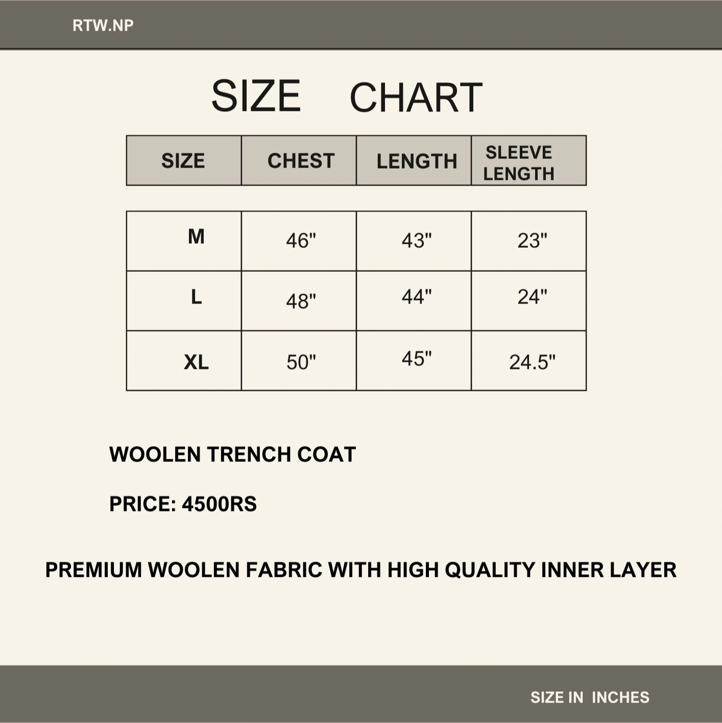 Product image of Woolen Trench Coat