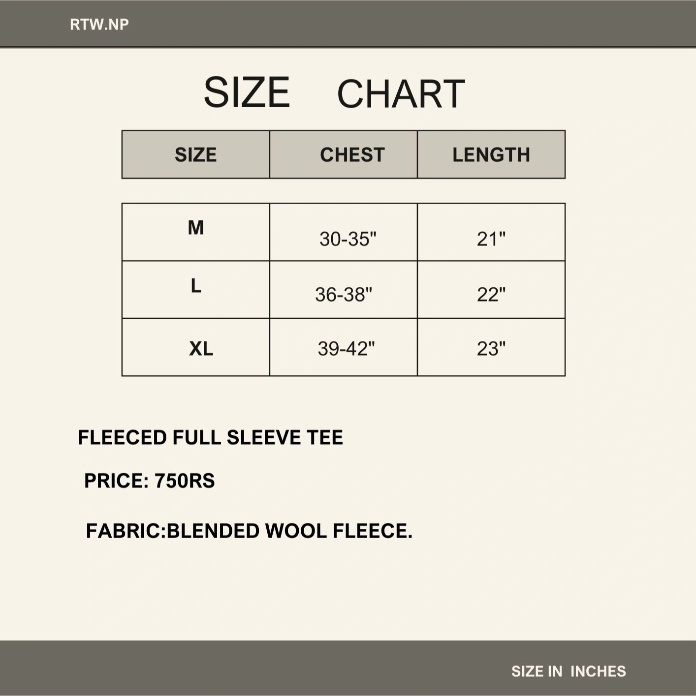 Product image of Fleeced full sleeve tee