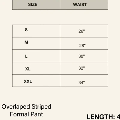 Overlaped Striped  Formal Pant