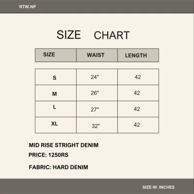 Mid Rise Black Denim