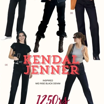 Mid Rise Black Denim